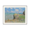 大咖艺术 克劳德·莫奈 Claude Monet《海边散步》70x57cm 版画纸 雅黑色铝合金框