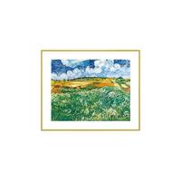 买买艺术 文森特·威廉·梵高《奥维森平原》50x40cm 版画纸 金色铝合金框