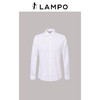 LAMPO/蓝豹男长袖衬衫商务纯棉白色中绒面西服休闲衬衣