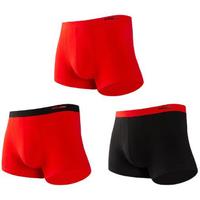 Miiow 猫人 男士纯棉平角内裤套装 3条装 混色 4XL