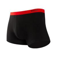 Miiow 猫人 男士纯棉平角内裤套装 3条装 黑/红 2XL