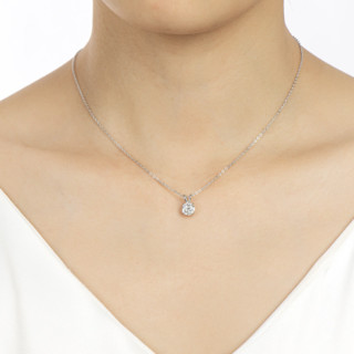 Ainuoshi 瑷乐诗 ACP-076 时尚925银莫桑石项链 45cm 银色