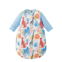 gb 好孩子 FUNNY ZOOM系列 BQD21G288R090 婴儿夹棉防踢睡袋 小狮几 73cm
