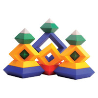 优迭尔 金字塔积木魔塔动脑多功能颗粒儿童男女孩宝宝拼装玩具鲁班塔 金字塔15件套