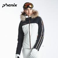 Phenix 菲尼克斯滑雪服女新品防水保暖羽绒滑雪服单双板ES982OT59R（M、黑色BK）