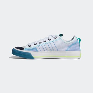 adidas阿迪达斯官网三叶草NIZZA RF男女秋季经典运动鞋FY3091（43、白/蓝/传奇墨水蓝）