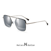 海伦凯勒新款男士商务方框墨镜偏光太阳镜开车驾驶镜金属框潮8753（H8753N01那不勒斯金色镀膜+金色镜框（非偏光））