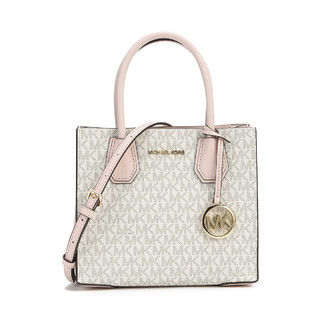 MICHAEL KORS 迈克·科尔斯 MERCER系列 女士手提托特包 35S1GM9M2B640 香草白/浅粉 中号