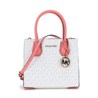 MICHAEL KORS 迈克·科尔斯 MERCER系列 女士手提托特包 35S1GM9M2B604 白色/西瓜红 中号