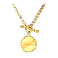 LUKFOOK JEWELLERY 六福珠宝 GCG30025 圆牌足金项链 43cm 10.63g