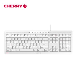 CHERRY 樱桃 STREAM薄膜有线键盘 剪刀脚架构 白色键盘