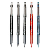 PILOT 百乐 BL-P500 拔帽中性笔 黑3红1蓝黑1 0.5mm 5支装