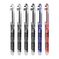 PILOT 百乐 BL-P500 拔帽中性笔 混色 黑4蓝1红1 0.5mm 6支装