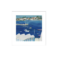 买买艺术 王海燕《西班牙.瓦伦西亚海滩NO.2》50x50cm 版画纸 原木色铝合金框
