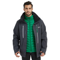 Jack Wolfskin 狼爪 男子三合一冲锋衣 1109521-6230 乌木黑 S