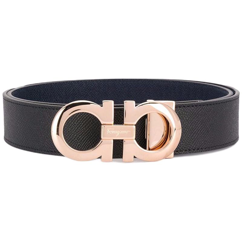 Salvatore Ferragamo 菲拉格慕 男士牛皮平滑扣腰带 675542 金扣荔枝纹 105