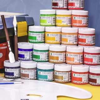Marie's 马利 绘画颜料 18色款 初学者水粉套装 10件+工具箱 帆布 大号 单个装