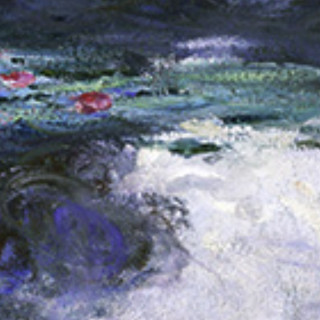 印象 克劳德·莫奈 Claude Monet《绽放的睡莲》70x50cm 1907 油画布 白色PS框