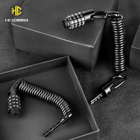 摩托车头盔锁防盗锁密码锁骑行电动车山地车自行车锁便携链条长锁（环形头盔密码锁（黑色））