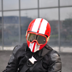 thompsons汤普森网红头盔改装复古头盔赛车安全头盔玻璃钢头盔moto3