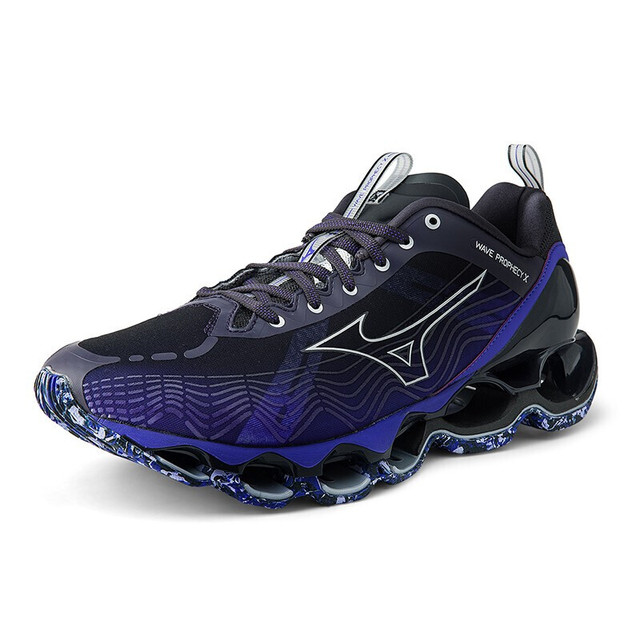 Mizuno 美津浓WAVE PROPHECY X 预言10 中性跑鞋J1GC210067 黑色/紫色41