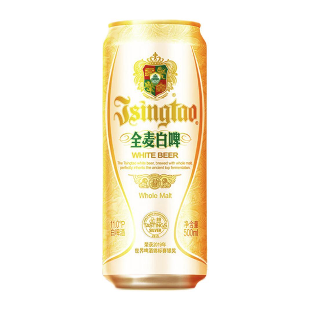 tsingtao 青岛啤酒 全麦白啤 500ml*18听