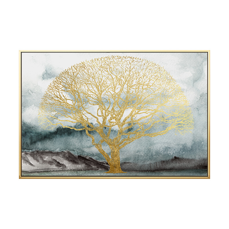Meiyudu 美誉度《金色发财树》90x60cm 油画布 PS框
