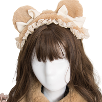 Dream Magical 魔法梦 Lolita洛丽塔 熊熊咖啡厅 女士发带 卡其色