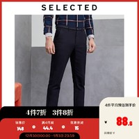 SELECTED思莱德秋季新款格子修身商务休闲长裤子男S|419414501