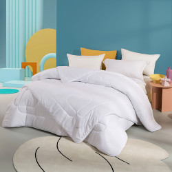 lovo乐蜗家纺暖芯绒二合一防螨纤维被150215cm