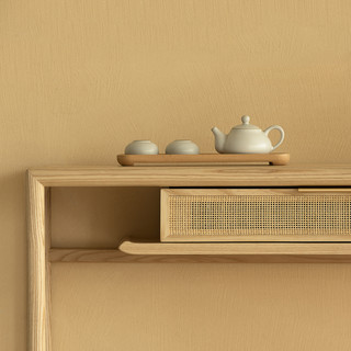 悠然条案 致家家居 |新中式玄关实木条桌子置物架柜靠墙藤编条案