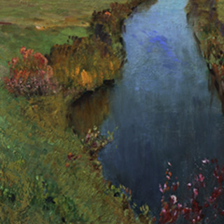 雅昌 伊萨克·伊里奇·列维坦《金色秋天》136x92cm 油画布 典雅栗木框