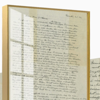 嘉恒艺《爱因斯坦上帝之信》40x80cm 相纸 铝合金框
