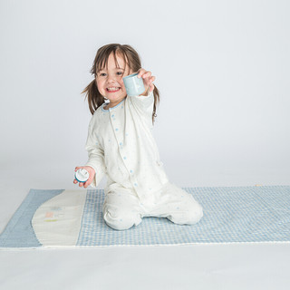 L-LIANG 良良 乐优系列 DS16N08-2B 婴儿麻棉隔尿垫 蓝色 110*72cm