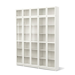 书柜实木自由组合书架带门简约现代书橱置物架玻璃门置物柜
