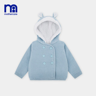 英国mothercare儿童针织衫男女宝宝可爱熊耳帽长袖款针织秋冬外套（73/44 、MC860QD817）
