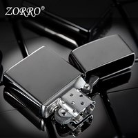 佐罗煤油打火机老式怀旧创意防风个性纯铜复古定制送男友圣诞礼物（黑冰（豪华））