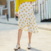 INMAN 茵曼 F1803893 女士不规则半身裙