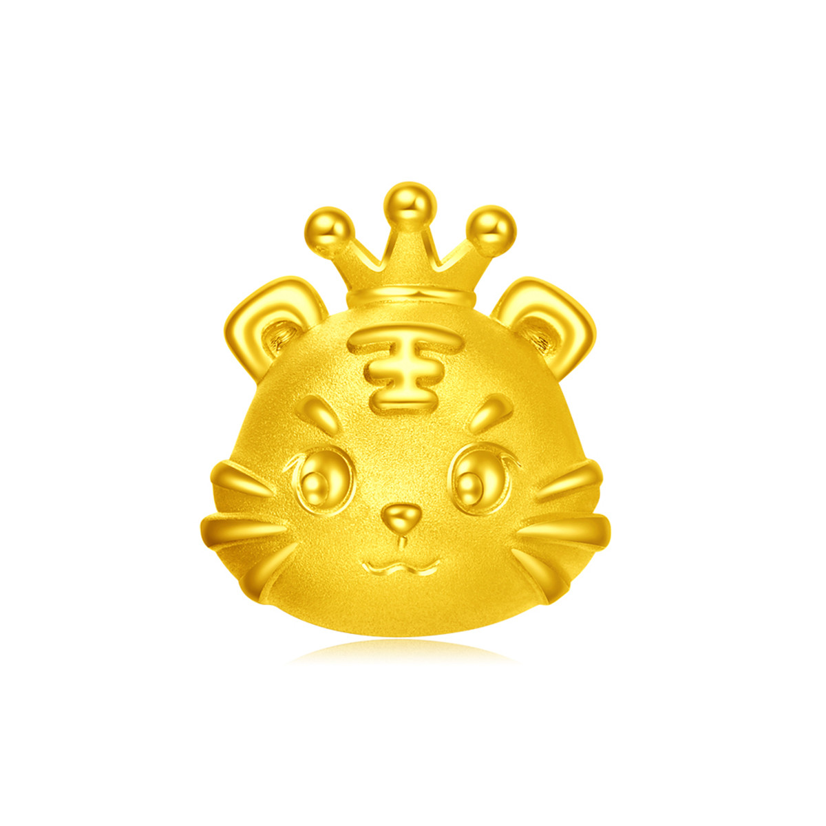 周大福 足金生肖虎吊坠 r28830 约1.35g