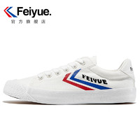 feiyue/飞跃帆布鞋女2021春季新款低帮情侣小白鞋百搭休闲鞋053（37、053白红蓝）