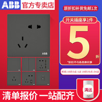 ABB 轩致古典灰系列 一开单控