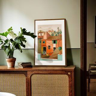 上品印画 阳光满路 北欧简约现代沙发背景墙客厅样板房挂画装饰画