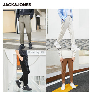 JackJones杰克琼斯outlets春夏男多色基础百搭商务休闲修身九分裤（165/72A/XSR、E41黑色）