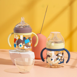 taoqibaby淘气宝贝宝宝奶瓶ppsu宝宝新生婴儿吸管杯1岁以上2鸭嘴吸管