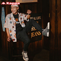 Kappa 卡帕 玩家系列摇题串标帆布鞋情侣男女高帮板鞋休闲饼干鞋
