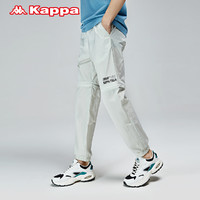 Kappa卡帕黑色运动裤男梭织长裤两穿休闲裤小脚收口卫裤2021