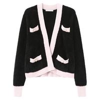 Mind Bridge 女士V领针织开衫 MVCD721A 黑色 S