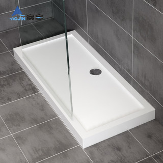 澳金SMC淋浴盆家用卫生间防滑简易长方形淋浴房底座底盆高盆白色（长方形AJSC-1290S-AB）