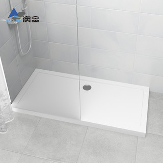 澳金SMC淋浴盆家用卫生间防滑简易长方形淋浴房底座底盆高盆白色（长方形AJSC-1070S-AB）