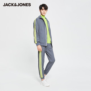 JackJones杰克琼斯outlets男装春秋撞色拼接夹克运动复古长裤套装